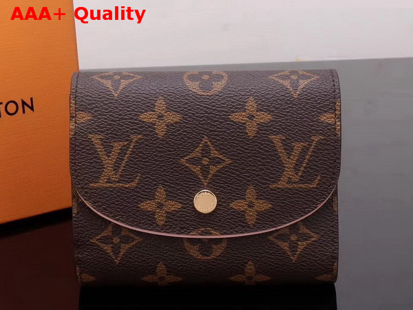 Louis Vuitton Ariane Wallet Monogram Coated Canvas with Cowhide Trim Rose Ballerine M62037 Replica