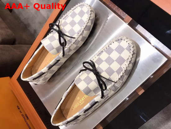 Louis Vuitton Arizona Moccasin in Damier Azur Canvas Replica