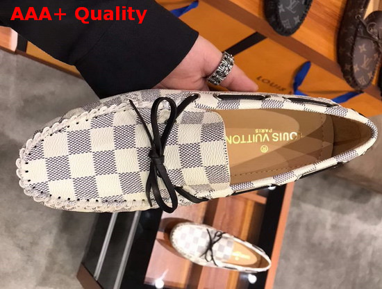 Louis Vuitton Arizona Moccasin in Damier Azur Canvas Replica