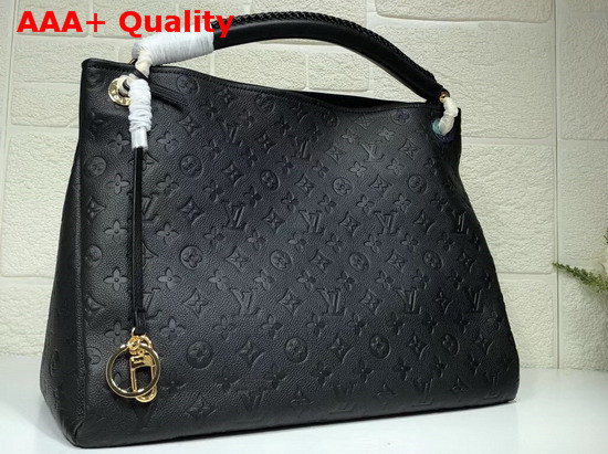 Louis Vuitton Artsy MM Black Embossed Calf Leather with Smooth Leather Trimmings M41066 Replica