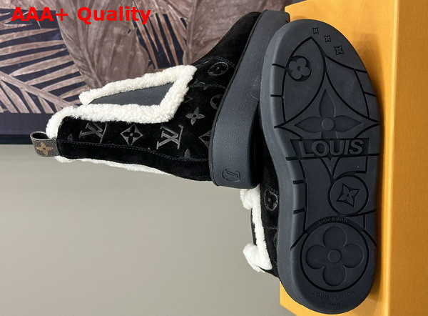 Louis Vuitton Aspen Chelsea Ankle Boot in Black Monogram Debossed Suede Calf Leather 1ADC6X Replica