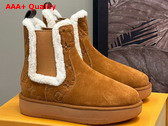 Louis Vuitton Aspen Chelsea Ankle Boot in Cognac Brown Monogram Debossed Suede Calf Leather 1ADC7T Replica