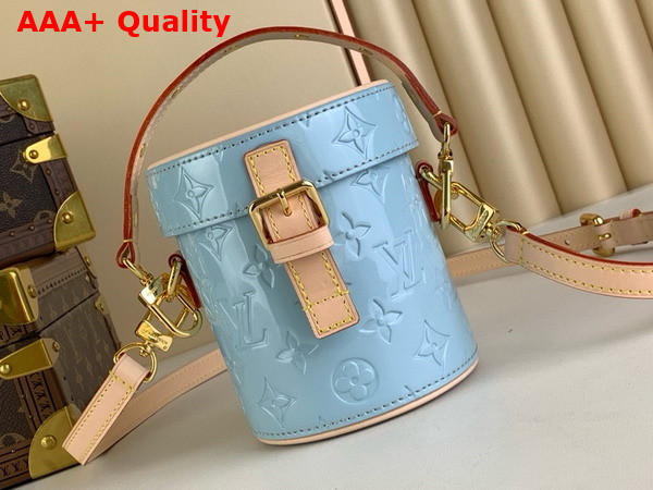 Louis Vuitton Astor Bag Sky Blue Monogram Vernis Embossed Cowhide Leather Replica