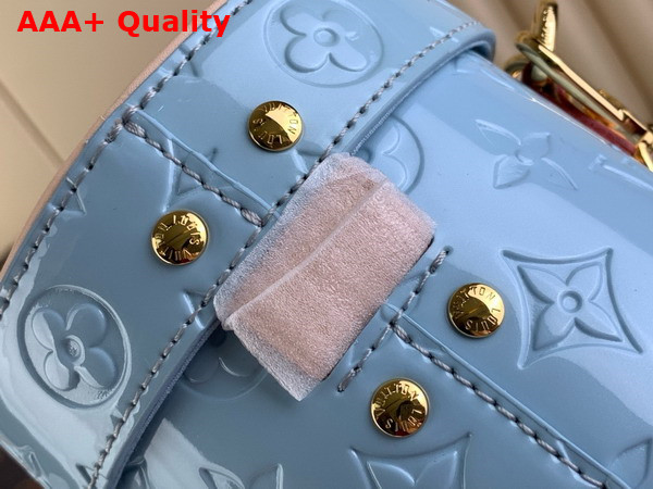 Louis Vuitton Astor Bag Sky Blue Monogram Vernis Embossed Cowhide Leather Replica