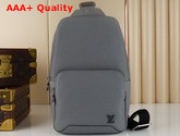 Louis Vuitton Avenue Sling Bag Gris Bubble Gum Taiga Leather M30801 Replica