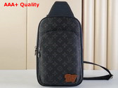 Louis Vuitton Avenue Sling Bag NM Dark Green Monogram Coated Canvas M46344 Replica