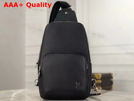 Louis Vuitton Avenue Sling Bag in Black Taiga Leather M30443 Replica