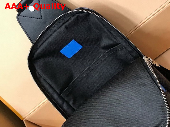 Louis Vuitton Avenue Sling Bag in Blue Damier Graphite Giant Canvas N40404 Replica