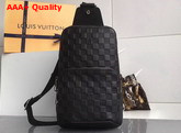 Louis Vuitton Avenue Sling Bag in Damier Infini Leather N41720 Onyx Replica