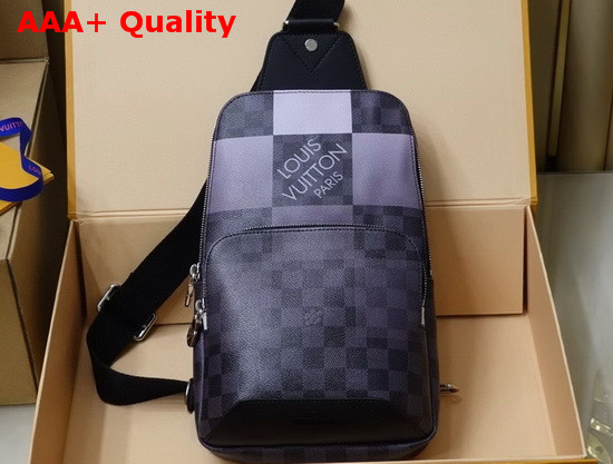 Louis Vuitton Avenue Sling Bag in White Damier Graphite Giant Canvas N40403 Replica