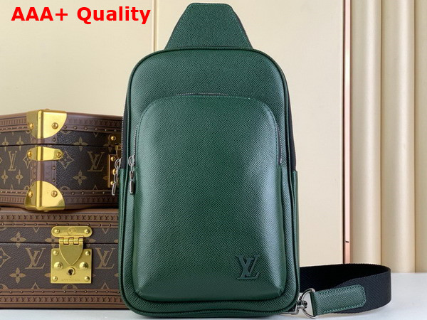 Louis Vuitton Avenue Slingbag NM Vert Laurier Green Taiga Cowhide Leather M30973 Replica