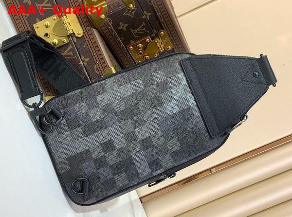Louis Vuitton Avenue Slingbag PM Damoflage Black Coated Canvas M14953 Replica