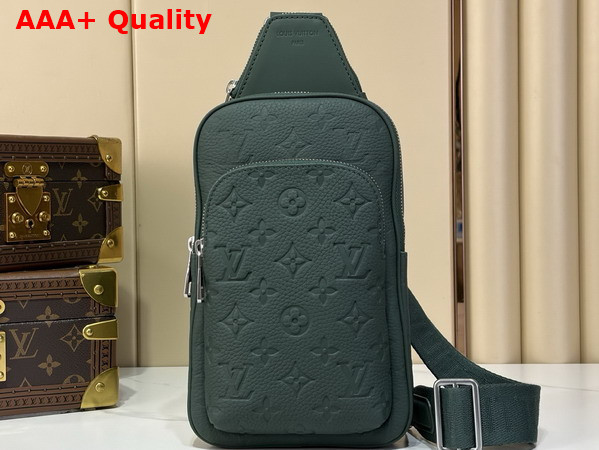 Louis Vuitton Avenue Slingbag PM Forest Green Taurillon Monogram Cowhide Leather M2A189 Replica