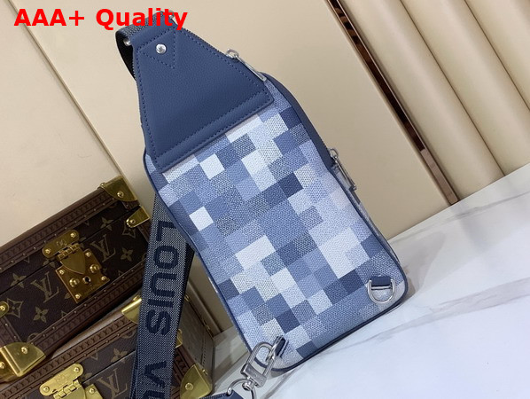 Louis Vuitton Avenue Slingbag PM Indigo Blue Damoflage Coated Canvas M28589 Replica