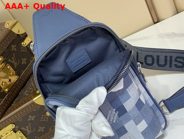 Louis Vuitton Avenue Slingbag PM Indigo Blue Damoflage Coated Canvas M28589 Replica