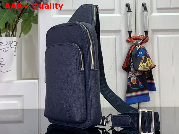 Louis Vuitton Avenue Slingbag PM Navy Blue Waxy Calfskin M15269 Replica