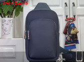 Louis Vuitton Avenue Slingbag PM Navy Blue Waxy Calfskin M15269 Replica