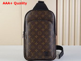 Louis Vuitton Avenue Slingbag in Monogram Macassar Coated Canvas M46327 Replica