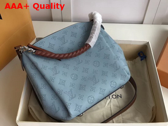 Louis Vuitton Babylone Chain BB Blue Mahina Perforated Calf Leather Replica