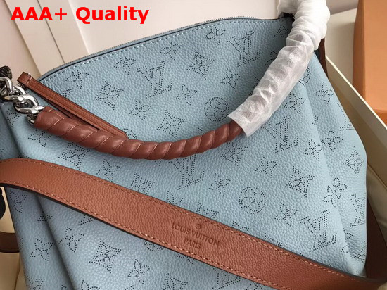 Louis Vuitton Babylone Chain BB Blue Mahina Perforated Calf Leather Replica