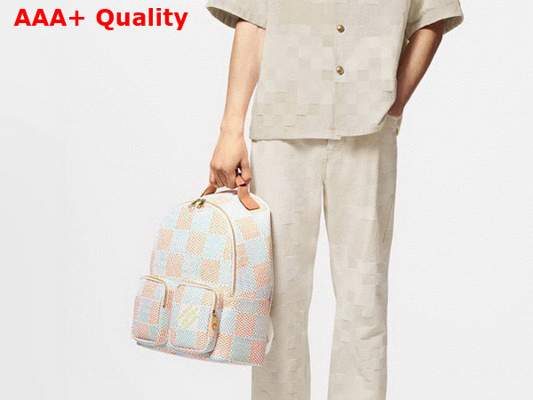 Louis Vuitton Backpack Multipocket White Damier Heritage Coated Canvas N40735 Replica