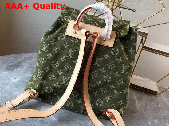 Louis Vuitton Backpack in Green Denim Monogram Canvas Replica