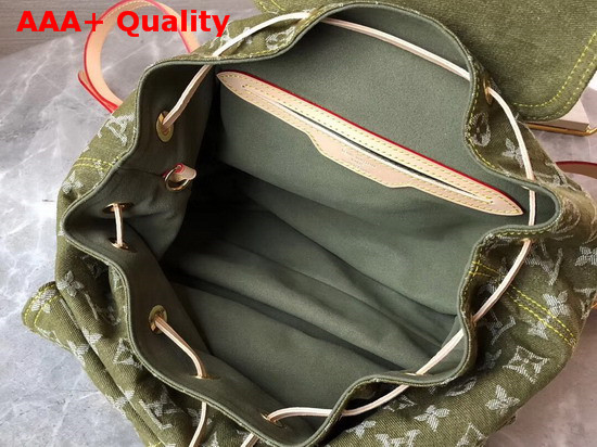 Louis Vuitton Backpack in Green Denim Monogram Canvas Replica