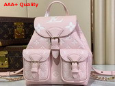 Louis Vuitton Backup Backpack in Bicolor Monogram Empreinte Leather Rose White Quartz Replica