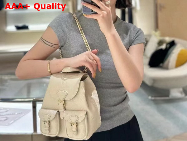 Louis Vuitton Backup Backpack in Cream Monogram Empreinte Leather M47106 Replica