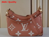 Louis Vuitton Bagatelle Bicolor Monogram Empreinte Leather Rose Trianon Creme M46301 Replica