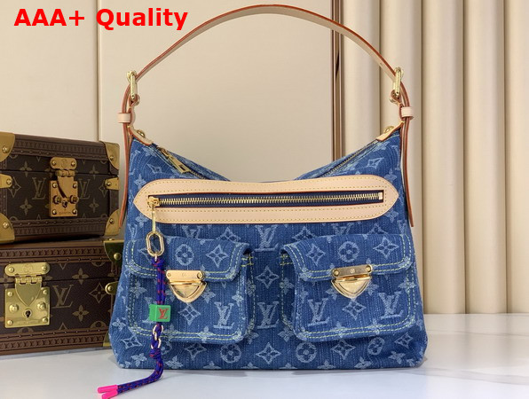 Louis Vuitton Baggy Monogram Denim Blue Denim M27329 Replica