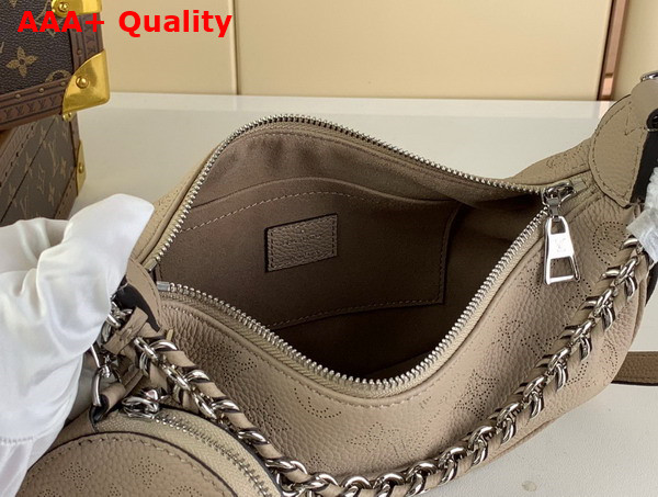 Louis Vuitton Baia PM Bag in Galet Gray Perforated Mahina Calfskin M22820 Replica