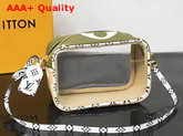 Louis Vuitton Beach Pouch Khaki Monogram Coated Canvas and Transparent PVC M67610 Replica