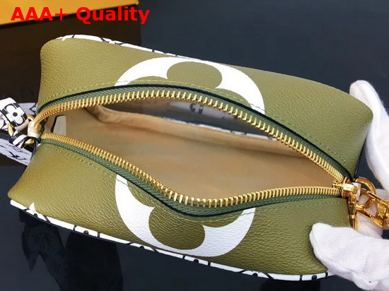 Louis Vuitton Beach Pouch Khaki Monogram Coated Canvas and Transparent PVC M67610 Replica