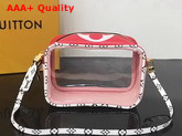Louis Vuitton Beach Pouch Rouge Monogram Coated Canvas and Transparent PVC M67601 Replica