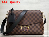 Louis Vuitton Beaubourg MM Noir Damier Ebene Coated Canvas N40177 Replica