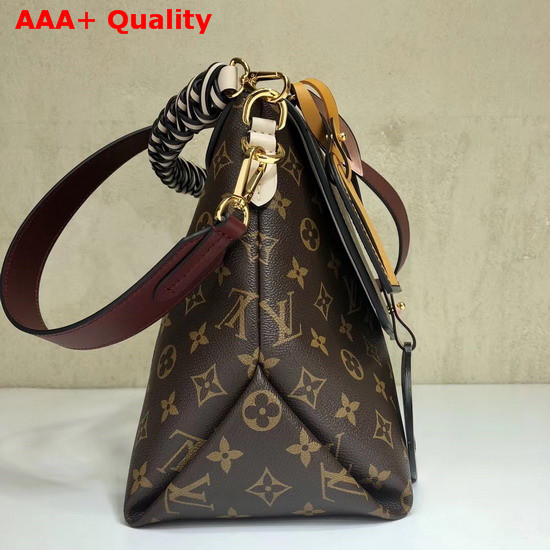 Louis Vuitton Beaubourg Monogram Coated Canvas with Burgundy Calf Leather Shoulder Strap Replica
