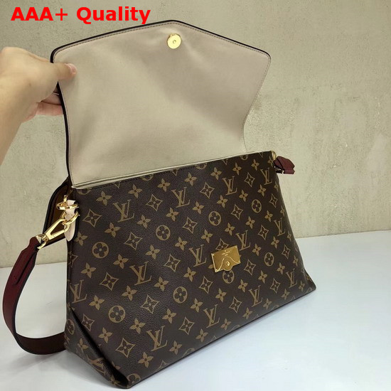 Louis Vuitton Beaubourg Monogram Coated Canvas with Burgundy Calf Leather Shoulder Strap Replica