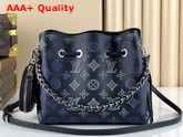 Louis Vuitton Bella Bag in Navy Blue Mahina Perforated Calfskin M59552 Replica