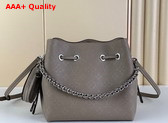 Louis Vuitton Bella Bucket Bag Gris Souris Gray Mahina Perforated Calfskin Leather M21886 Replica