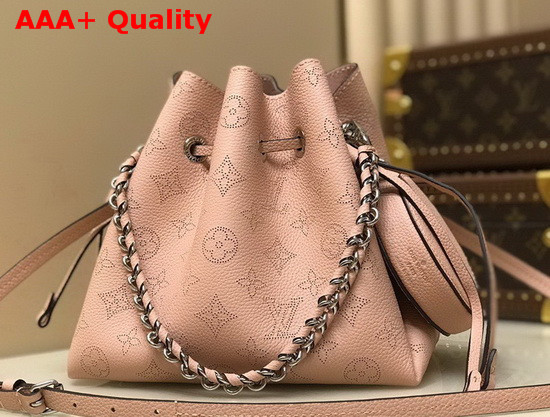 Louis Vuitton Bella Bucket Bag Magnolia Pink Mahina Perforated Calf Leather M57068 Replica