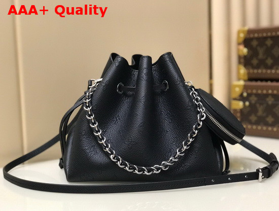 Louis Vuitton Bella Bucket Bag in Black Mahina Perforated Calf Leather M57070 Replica