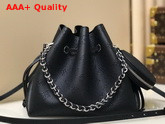 Louis Vuitton Bella Bucket Bag in Black Mahina Perforated Calf Leather M57070 Replica