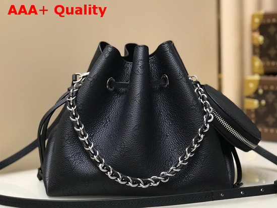 Louis Vuitton Bella Bucket Bag in Black Mahina Perforated Calf Leather M57070 Replica