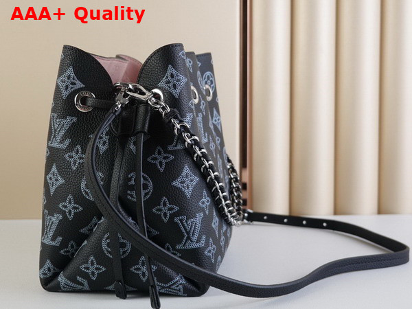 Louis Vuitton Bella Bucket Bag in Black Perforated Mahina Calf Leather M21096 Replica