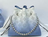 Louis Vuitton Bella Bucket Bag in Blue Mahina Leather Gradient Color M57856 Replica