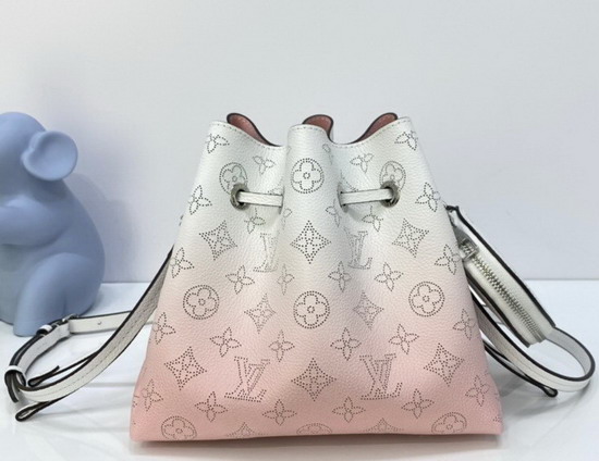 Louis Vuitton Bella Bucket Bag in Light Pink Mahina Leather Gradient Color M57855 Replica