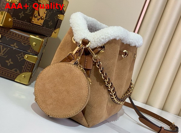 Louis Vuitton Bella Handbag in Beige Mahina Suede Leather M11839 Replica