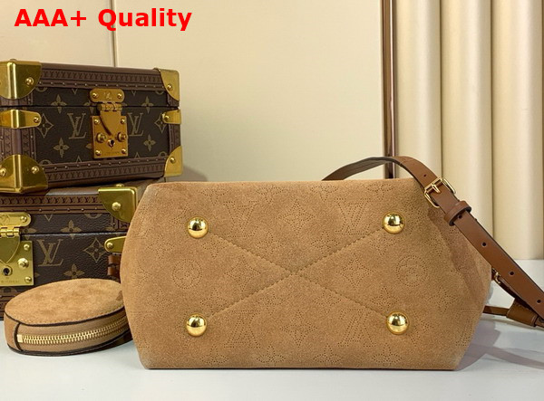 Louis Vuitton Bella Handbag in Beige Mahina Suede Leather M11839 Replica