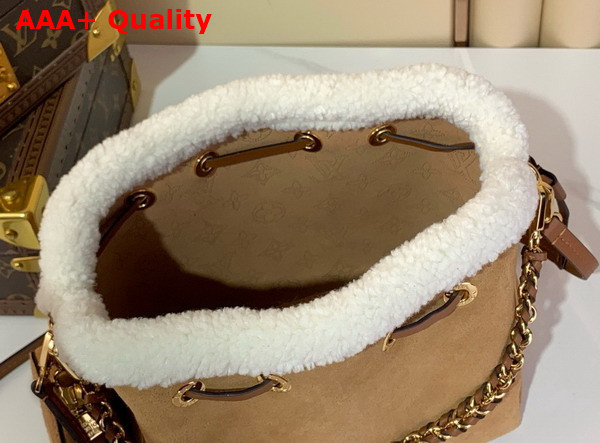 Louis Vuitton Bella Handbag in Beige Mahina Suede Leather M11839 Replica